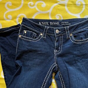 Knox Rose Women's Deep Indigo Skinny Jeans